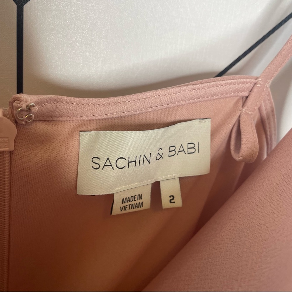 Sachin + Babi | Cali Satin Cowl Neck Midi Slip Dress Dusty Pink Size 2 - Picture 10 of 11